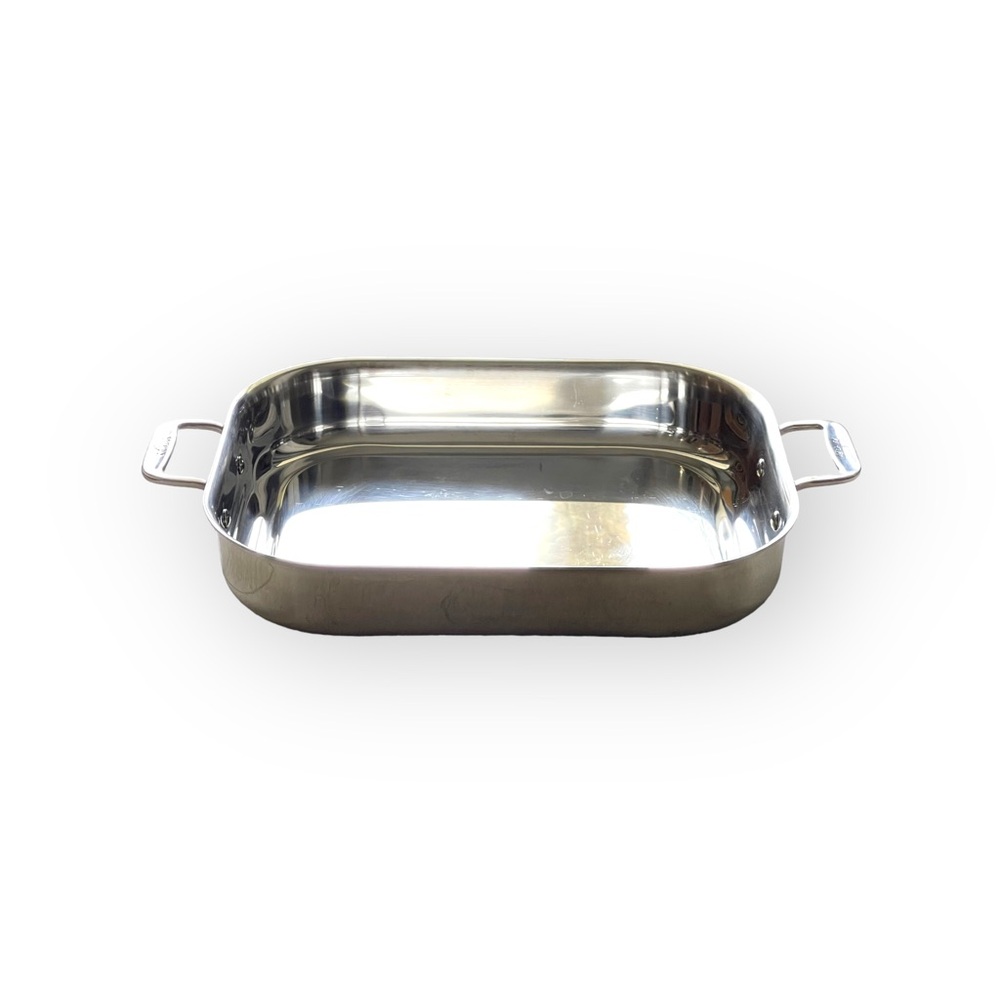 All Clad ★ Stainless Lasagna Baking Pan ★ Polished Stainless Steel ★ Near New ★ - Picture 8 of 16